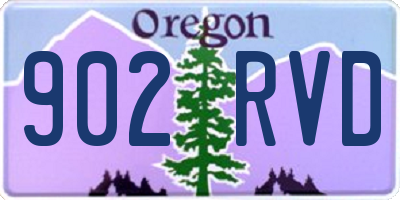 OR license plate 902RVD
