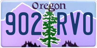 OR license plate 902RVO