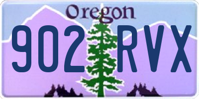 OR license plate 902RVX