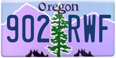 OR license plate 902RWF