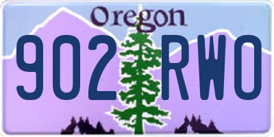 OR license plate 902RWO