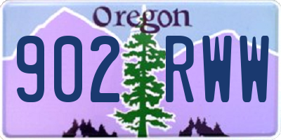 OR license plate 902RWW