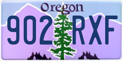 OR license plate 902RXF