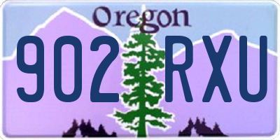 OR license plate 902RXU