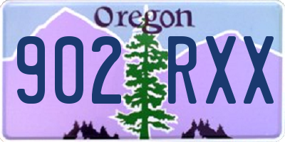 OR license plate 902RXX