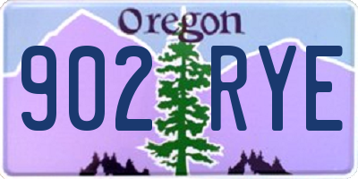 OR license plate 902RYE