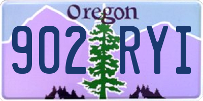 OR license plate 902RYI