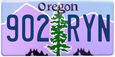 OR license plate 902RYN