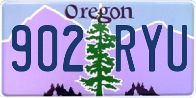 OR license plate 902RYU