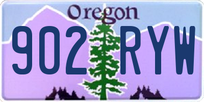 OR license plate 902RYW