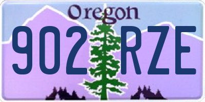 OR license plate 902RZE