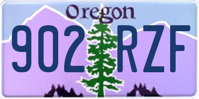 OR license plate 902RZF