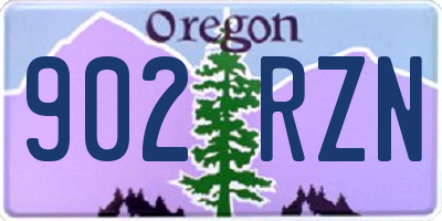 OR license plate 902RZN