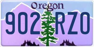 OR license plate 902RZO