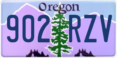 OR license plate 902RZV
