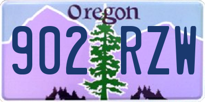 OR license plate 902RZW