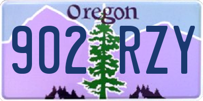 OR license plate 902RZY