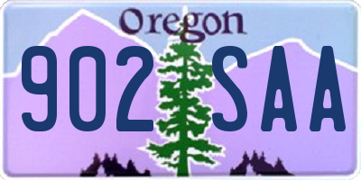OR license plate 902SAA