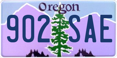 OR license plate 902SAE