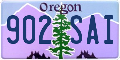 OR license plate 902SAI