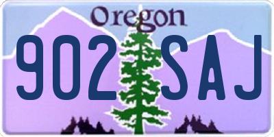 OR license plate 902SAJ