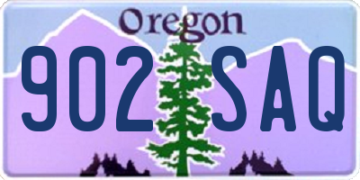 OR license plate 902SAQ