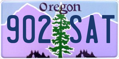 OR license plate 902SAT