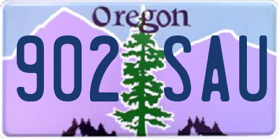 OR license plate 902SAU