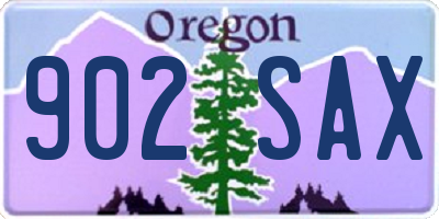 OR license plate 902SAX