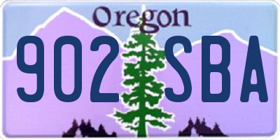 OR license plate 902SBA