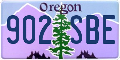 OR license plate 902SBE