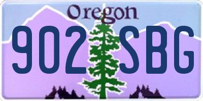 OR license plate 902SBG