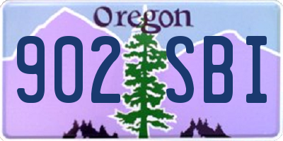 OR license plate 902SBI