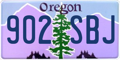 OR license plate 902SBJ