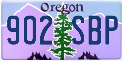 OR license plate 902SBP