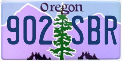 OR license plate 902SBR