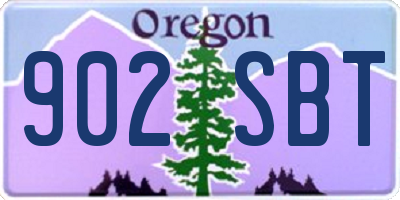 OR license plate 902SBT