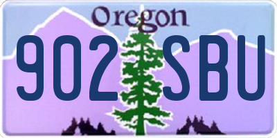 OR license plate 902SBU