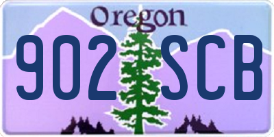 OR license plate 902SCB