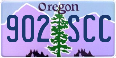 OR license plate 902SCC