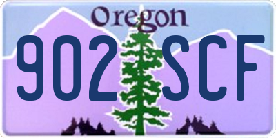 OR license plate 902SCF