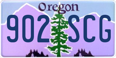 OR license plate 902SCG