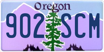 OR license plate 902SCM