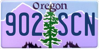 OR license plate 902SCN
