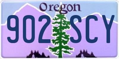 OR license plate 902SCY