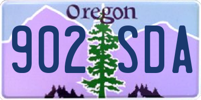 OR license plate 902SDA