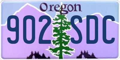 OR license plate 902SDC