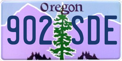 OR license plate 902SDE