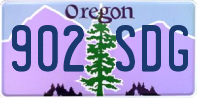 OR license plate 902SDG