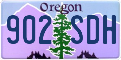 OR license plate 902SDH